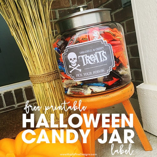 Halloween Candy Jar Label