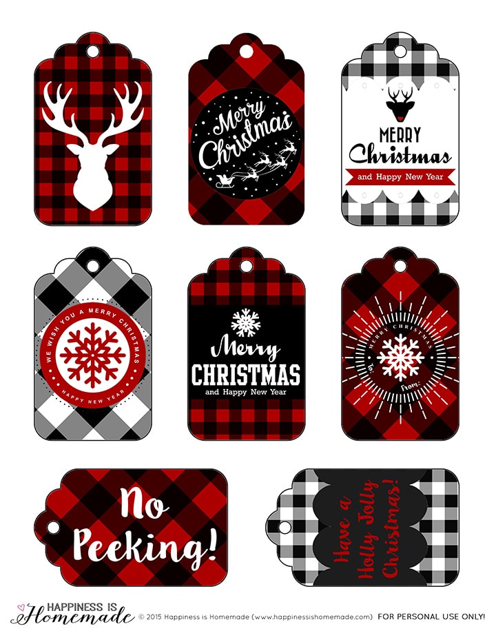 A collection of 40+ Buffalo Check Plaid Free Printables to help you decorate, organize and more for the Christmas Holiday Season.