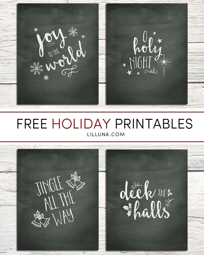 Super collection of fabulous free Christmas Holiday Home Printables perfect for your home decorating during the holiday season.