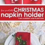 Christmas napkin holder | printable Christmas decor | Christmas dining table | napkin holder | free printable