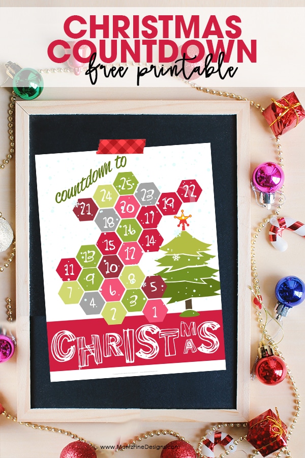 The kids can have a fun Christmas Countdown with this printable. No more hearing kids ask, "How many days until.." with this free download!