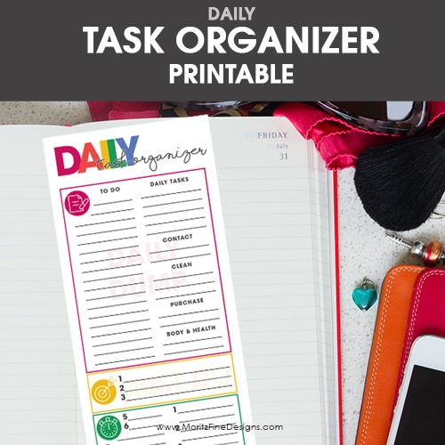 free printable | blogging | daily organizer | organizer printable | daily to do list