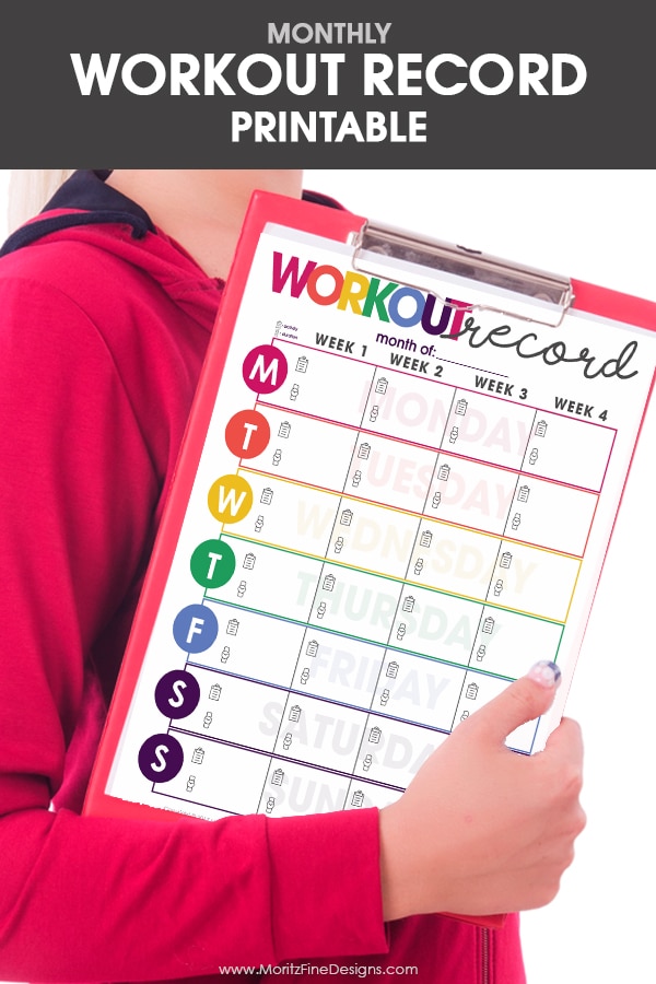 Using a Workout Record Fitness Tracker and writing down each workout is motivating and allows you to be more successful in progressing along. 