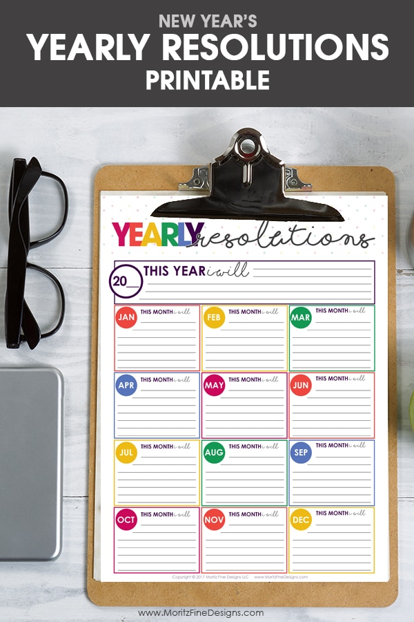 Make your New Year's Resolutions achievable with the Free New Year's Resolutions Printable. Set your yearly and monthly goals and start your hustle.