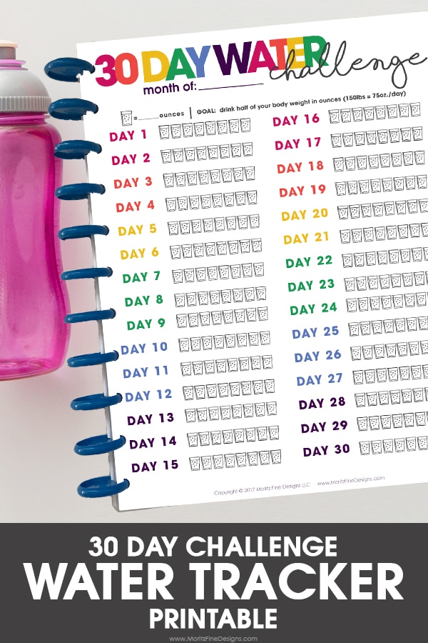 Printable Water Tracker Free Printable Included