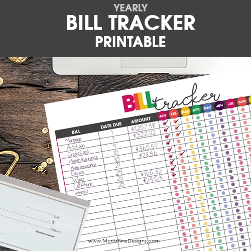 free printable bill tracker | financial organizer | money tracker | get life organized