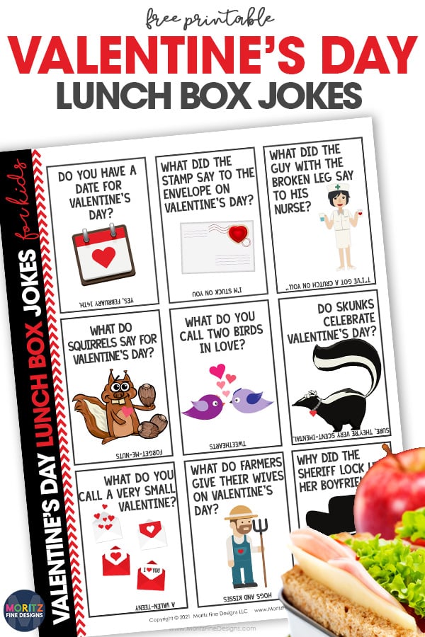 These funny, free printable Valentine's Day Lunchbox Jokes for kids will make your kids LOL each time they open their lunch!