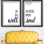 It Is Well With My Soul Sign | Free printables Signs | Home decor inspirational signs | oversized prints