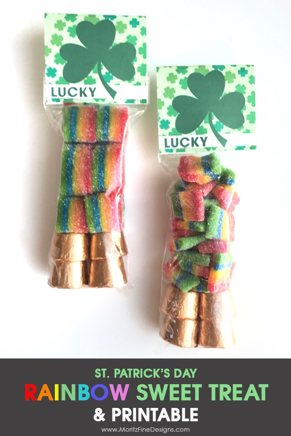 St. Patrick's Day Rainbow Treat | free printable | kid snack | St. Patrick's Day DIY craft idea