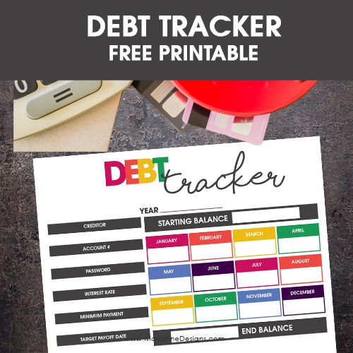 debt tracker | free printable | financial organization binder | pay off debt