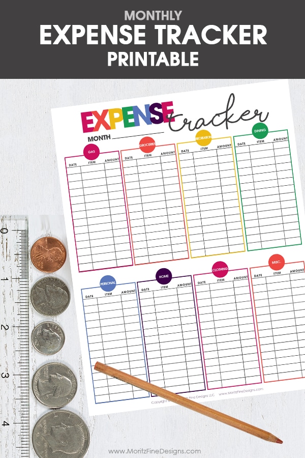 Expense Tracker | Free Printable | Get your budget in order | Monthly Budget Organization