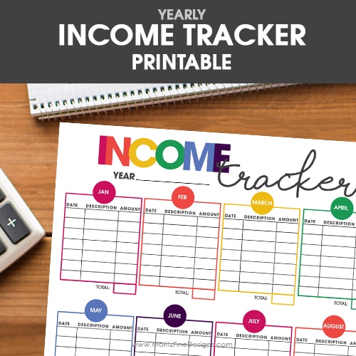 free printable income tracker | financial organizer | money tracker | get life organized