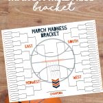 NCAA basketball tournament bracket | March Madness | free printable | free printable tourney bracket