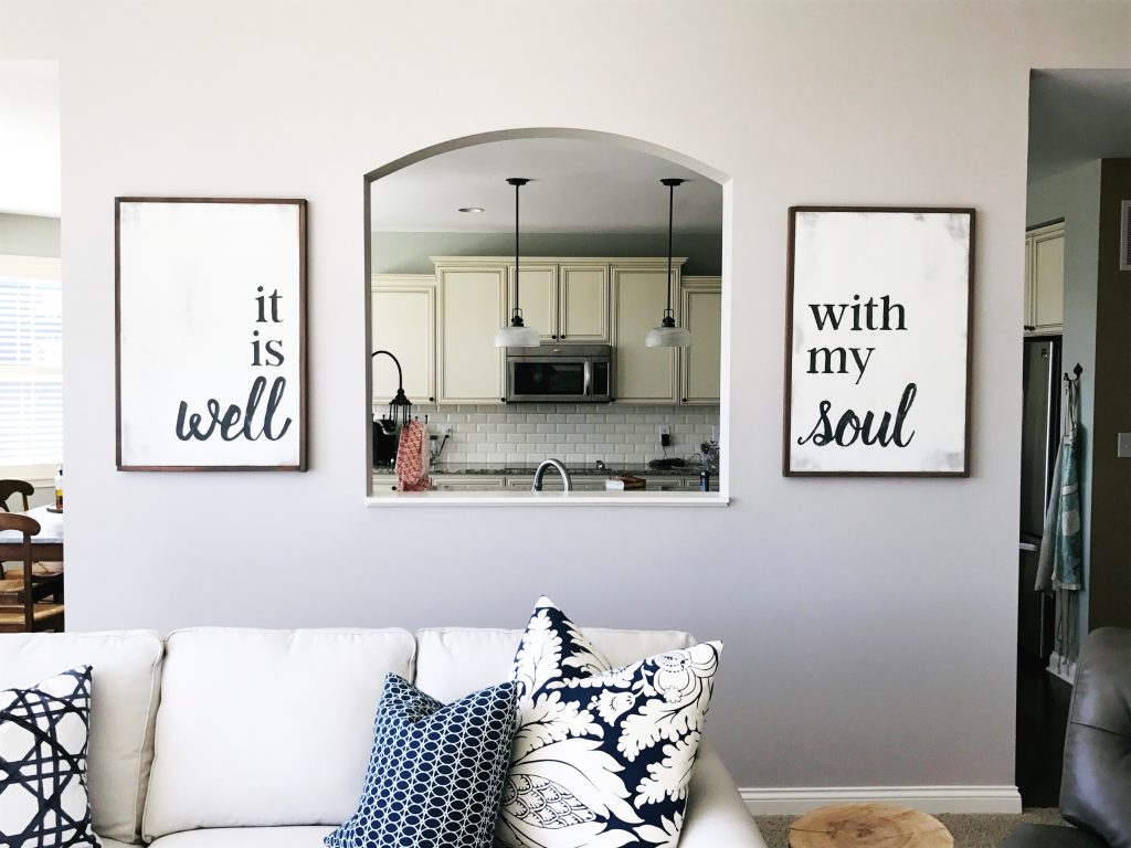 It Is Well With My Soul Sign | Free printables Signs | Home decor inspirational signs | oversized prints
