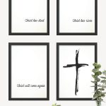 Easter Home Decor | Free Printable download | Easter Story Printable | Christ has died, Christ has risen