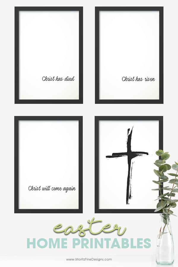 Easter Home Decor | Free Printable download | Easter Story Printable | Christ has died, Christ has risen