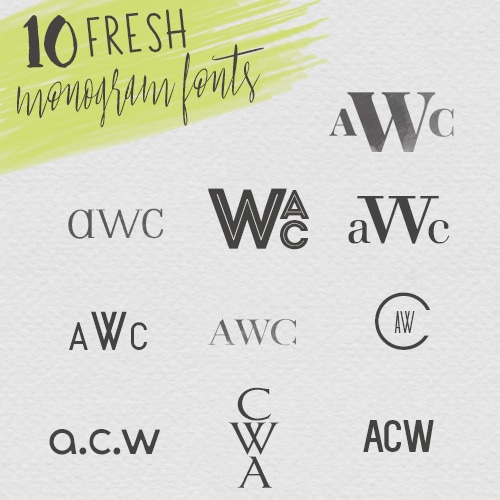 Fresh New Monogram Fonts