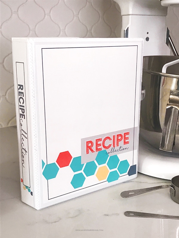 Recipe Binder | DIY Recipe Collection Binder Kit | Printable Recipe Kit | Organize your recipes | Clean Kitchen