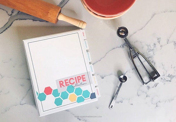 Recipe Binder | DIY Recipe Collection Binder Kit | Printable Recipe Kit | Organize your recipes | Clean Kitchen