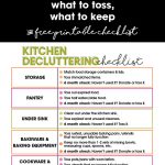 kitchen declutter checklist | free printable | how to organize your kitchen | spring cleaning