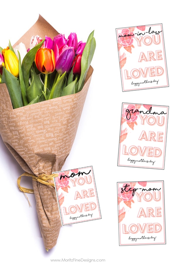 Mother's Day Gift Tag | free printable | mother's day printable card for flowers or any gift | gift for mom, grandma, mother-in-law or step-mom