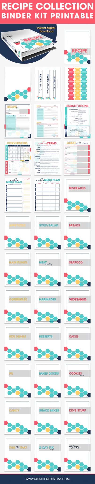 recipe binder template free