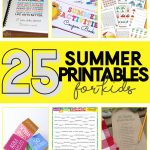 kid summer printables | free summer activities | free printables | fun things for kids to do