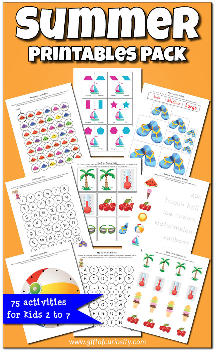 kid summer printables | free summer activities | free printables | fun things for kids to do