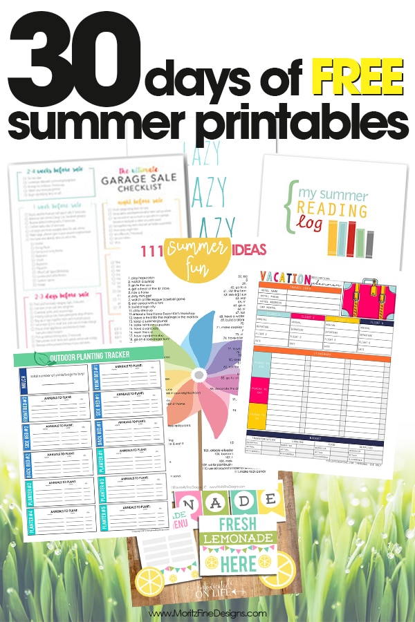 free summer printables | kid's summer activity planner | fun kid's summer activities | free printable