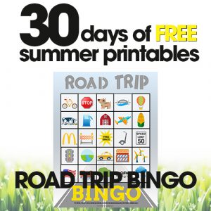 free summer printables | travel car games for kids| road trip bingo | free printables
