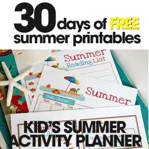 free summer printables | kid's summer activity planner | fun kid's summer activities | free printable