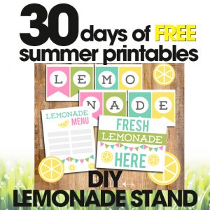 free summer printables | DIY lemonade stand | homemade lemonade stand for kids | free printable