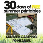 free summer printables | summer camping printables | easy camping planner | free printable
