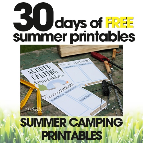 Summer Camping Printables | Free Summer Printable Day #20