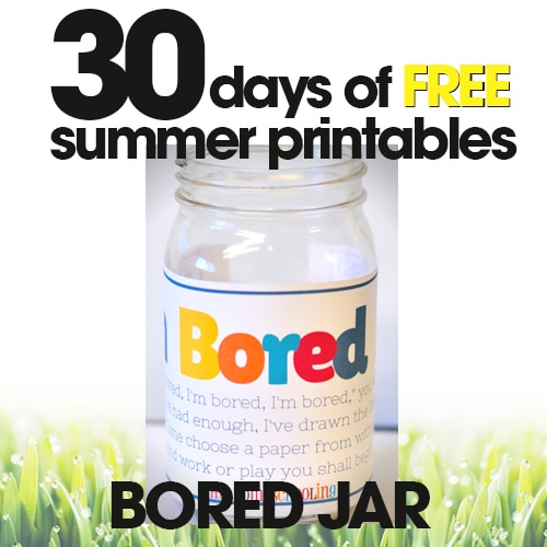 Bored Jar | Free Summer Printable Day #7