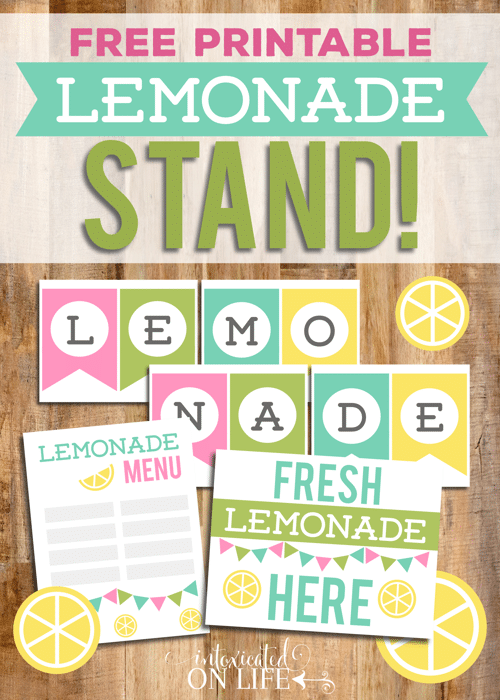 free summer printables | DIY lemonade stand | homemade lemonade stand for kids | free printable
