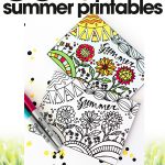 free summer printables | summer coloring card | diy coloring activities | free printable