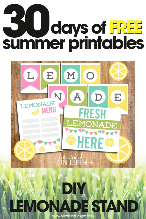 free summer printables | DIY lemonade stand | homemade lemonade stand for kids | free printable