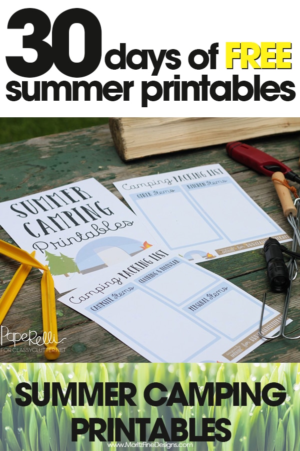 free summer printables | summer camping printables | easy camping planner | free printable