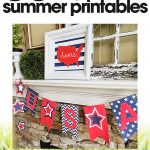 4th of July banner | printable 4th of July banner | 4th of July party decorations | free printable