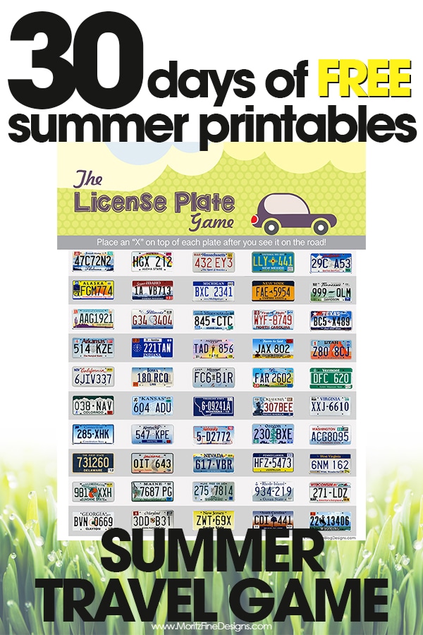 Summer season Generate Sport Cost-free Summertime Printables Working day #25 Moritz photograph relating to License Plate Game Printable known as Summer season Drive Match Free of charge Summer months Printables Working day #25 Moritz