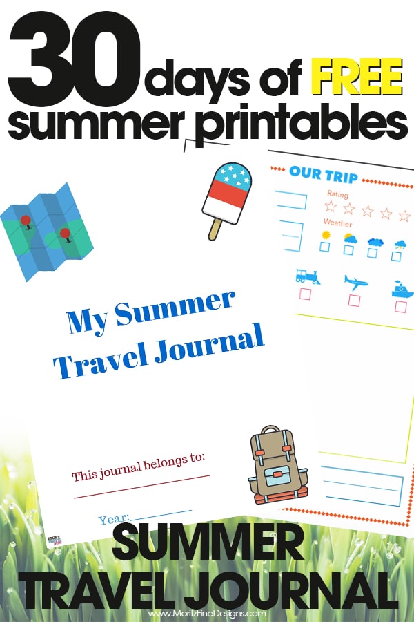 free summer printables | summer travel journal | road trip activities for kids | free printable