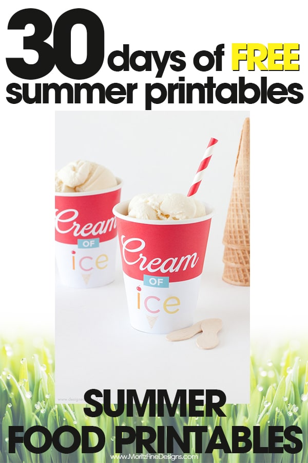 free summer printables | summer food printables | fun summer party food ideas | free printable