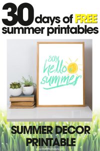Summer Decor Printable | Free Summer Printables Day #28