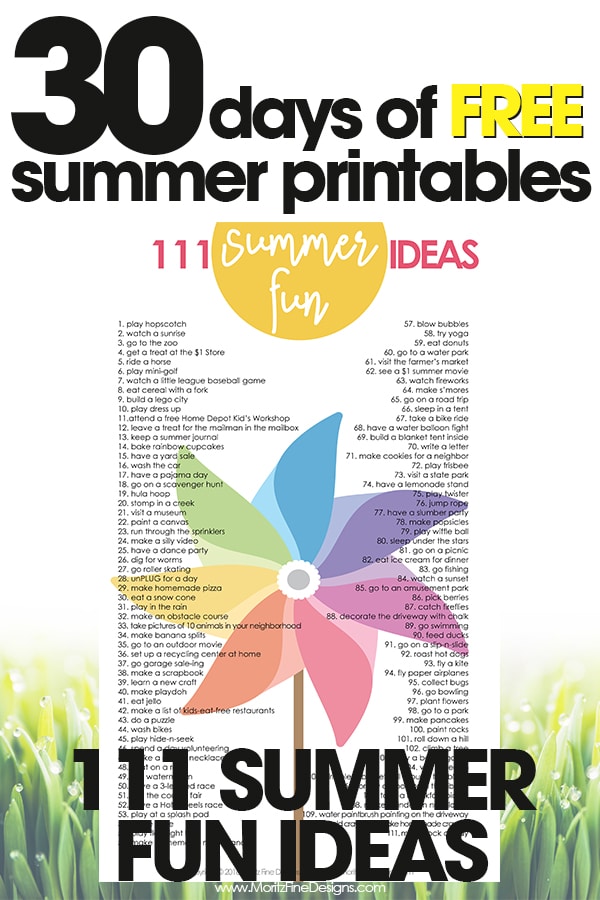 free summer printables | fun kid summer activities | summer bucket list | free printables