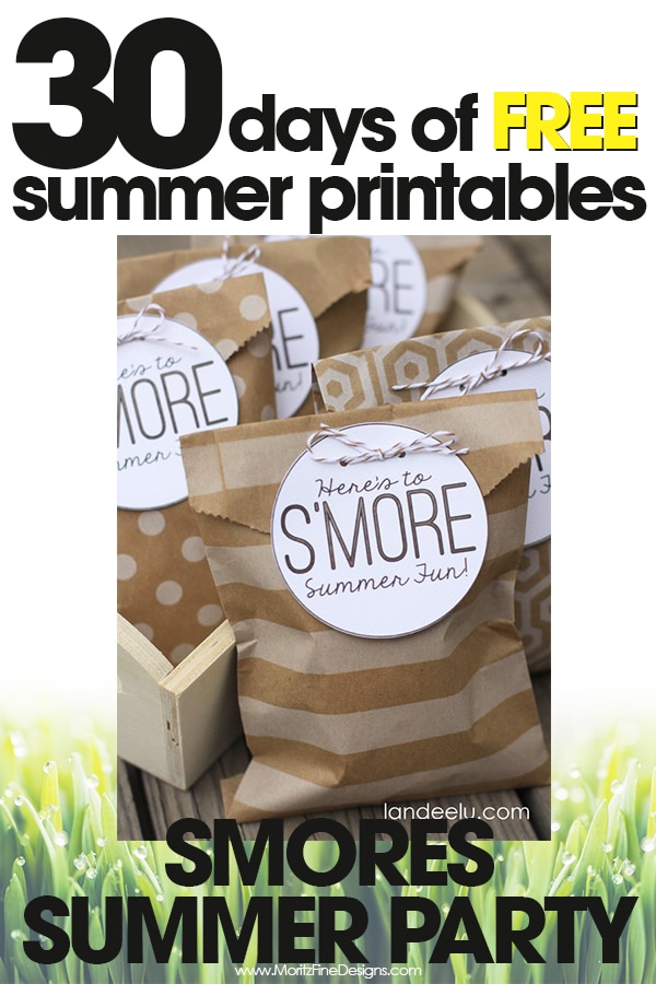 free summer printables | s'mores summer party | fun food for kids | free printable