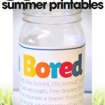 free summer printables | summer bored jar | fun kid's summer activities| free printable