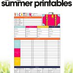 free summer printables | vacation planner | organize your vacation | free printable