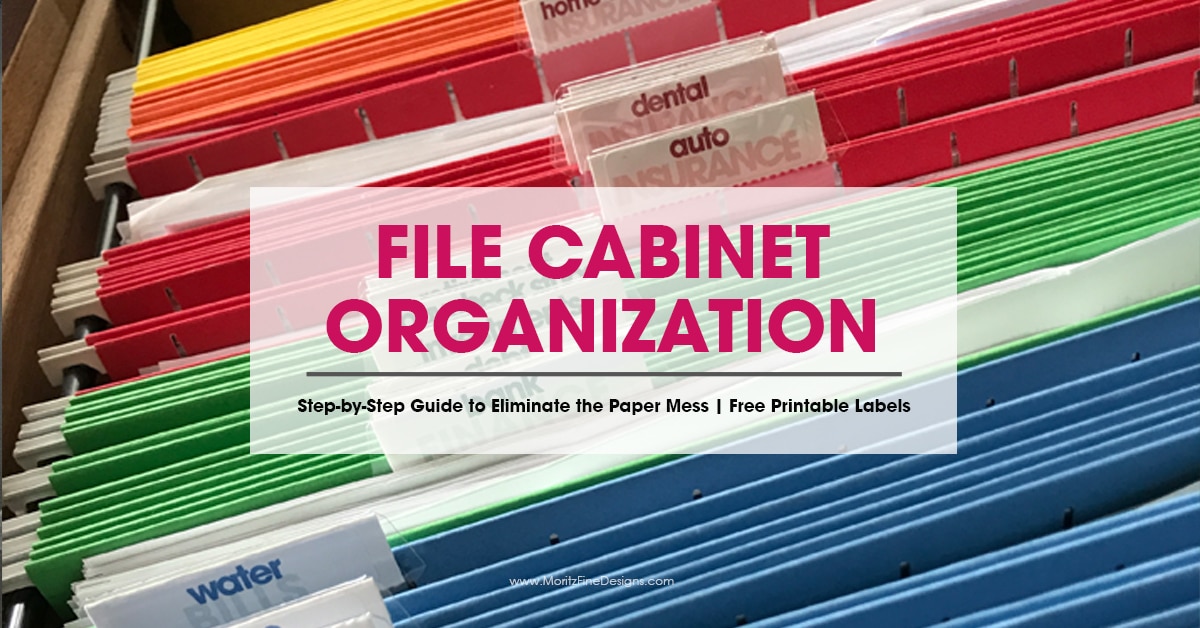 Simple Steps To Get Your File Cabinet Organized With Free Printables