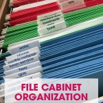 file cabinet organization tips & ideas | free printable labels | end the paper clutter mess | organizing paperwork made easy